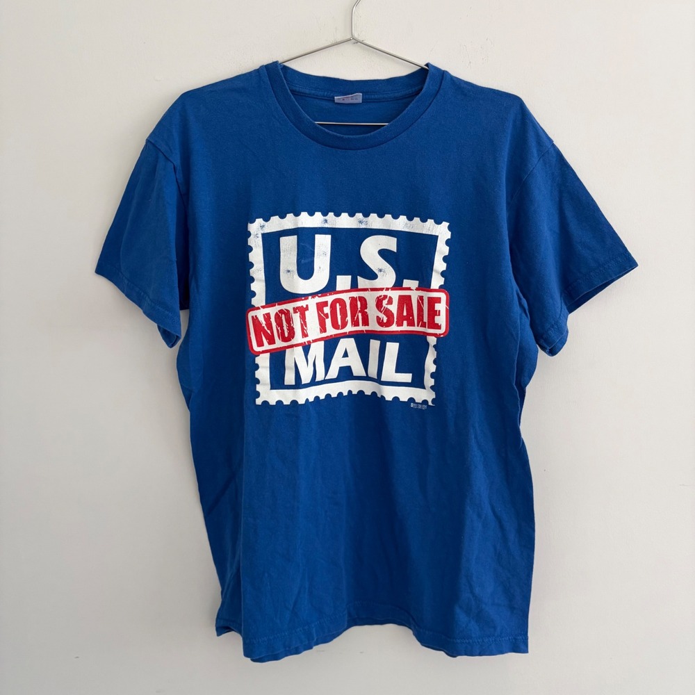 Vintage Windjammer US Mail Not For Sale T-Shirt Blue Large Made in USA